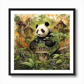 Panda Bear In The Jungle 6 Art Print