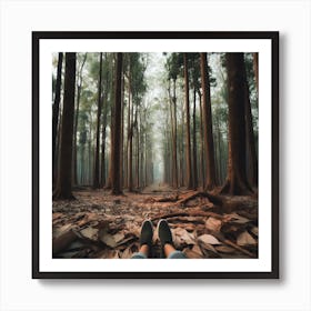 Person In The Forest Art Print