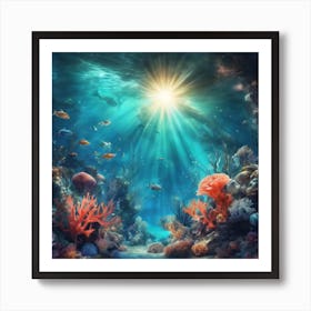 Underwater Seascape 1 Art Print