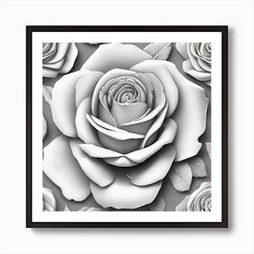 White Roses 3 Art Print