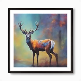 Deer In The Woods 2 Art Print