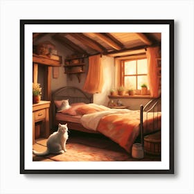 Marigold Cottage Art Print