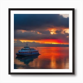 Sunset On The Sea 1 Art Print