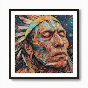 Arizona Indian Head Art Print