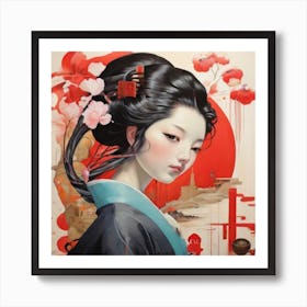 a japanese girl Art Print