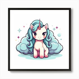 Cute Unicorn 696 Art Print