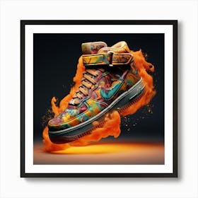 Nike Air Force 1 High Fire 1 Art Print