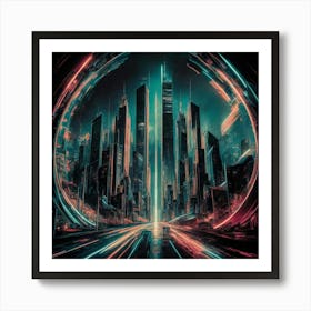 Futuristic Cityscape 97 Art Print