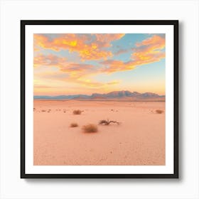 Sunset In The Desert 2 Art Print