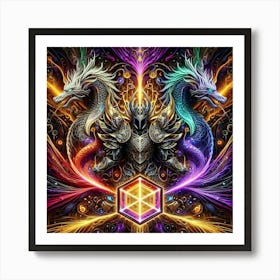 Dragons Of The Aether 1 Art Print