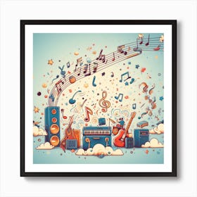 Music Background Art Print