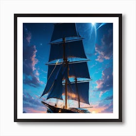 Ship In The Sky 1 Art Print