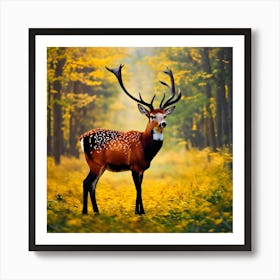 Deer In The Forest Art Print