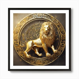 221698 A Large Lion In Three Dimensional Arabic Calligrap Xl 1024 V1 0 Art Print