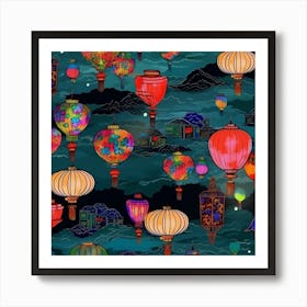 Chinese Lanterns Art Print