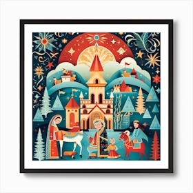 Nativity Scene 5 Art Print