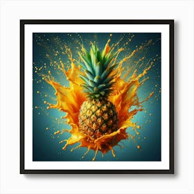 Pineapple Splash 1 Art Print