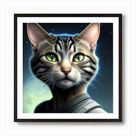 Cat In Space Art Print