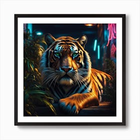 Neon Tiger Art Print