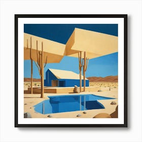 House In The Desert Art Print