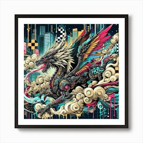 Dragon In The Sky 1 Art Print