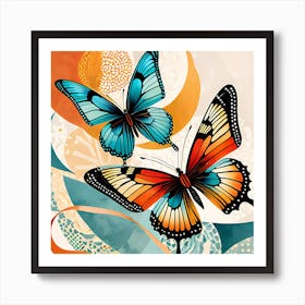 Butterflies In The Sky Art Print