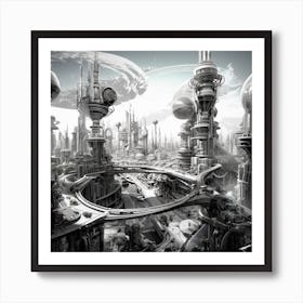 Futuristic City 35 Art Print