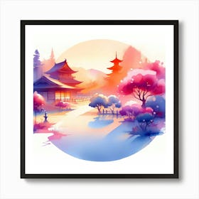 Japanese Landscape 3 Art Print