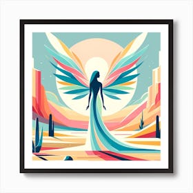 Angel In The Desert Art Print