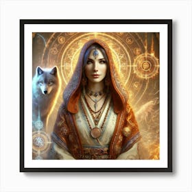 Spiritual Guide Aya 1024x1024 Art Print