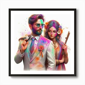 Holi 22 Art Print