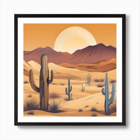 Desert Landscape 1 Art Print