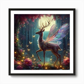 Fairy Deer Art Print