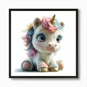 Unicorn Stuffed Animal Art Print