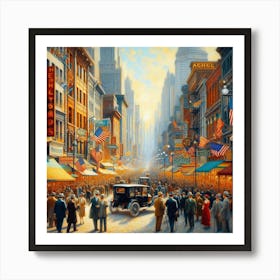 New York City Street Scene 1 Art Print