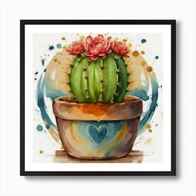 Cactus In A Pot 1 Art Print