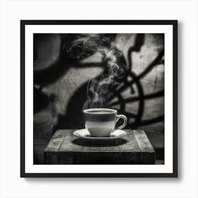 Coffee Cup With Smoke 29 Art Print