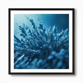 Close Up Of A Blue Flower Art Print