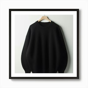 Black Sweater Hanging On A Hanger Art Print