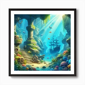 Underwater Seascape Art Print