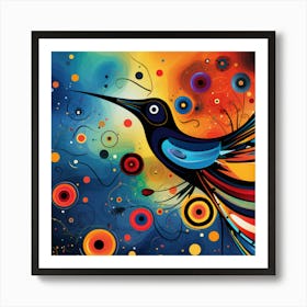 Colorful Hummingbird Art Print