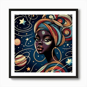 Cassilune Celestial Portrait Art Print