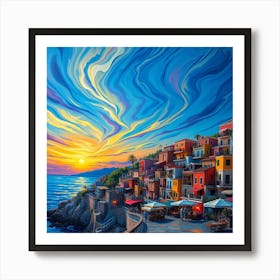 Sunset By The Sea Art Print