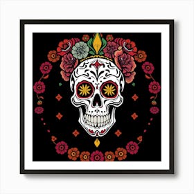 Day Of The Dead Skull Art Print