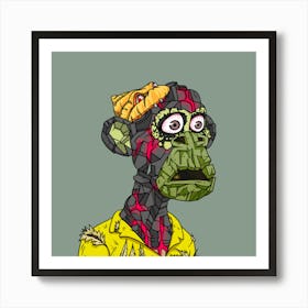 Zombie Monkey 1 Art Print