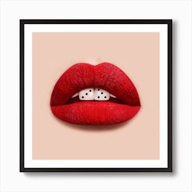 Lucky Smile Square Art Print