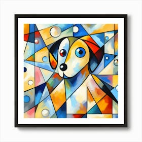 Abstract Dog Painting 2 Art Print