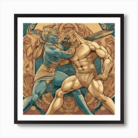 Hercules Fight Art Print