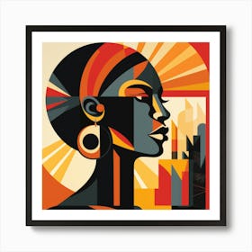 Bauhaus Jamaican Woman 01 Art Print