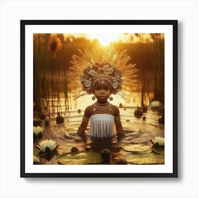 Child In Water Art Print